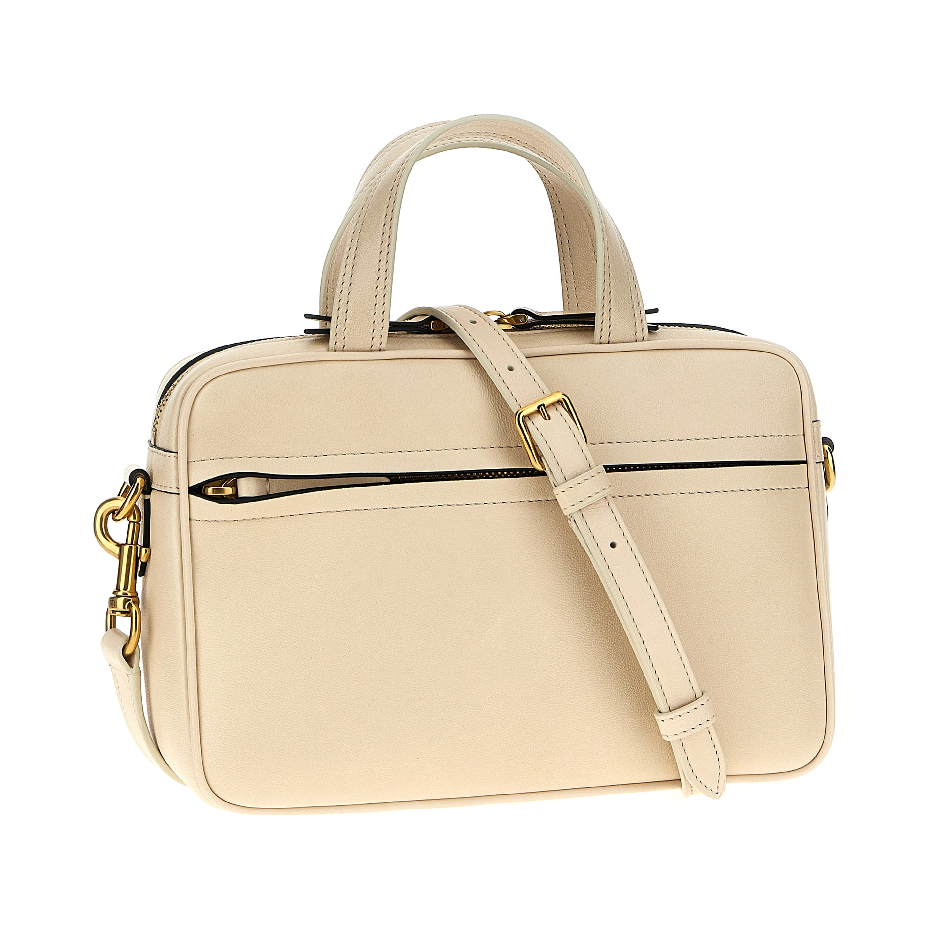 Bicolor Lamb Leather Handbag