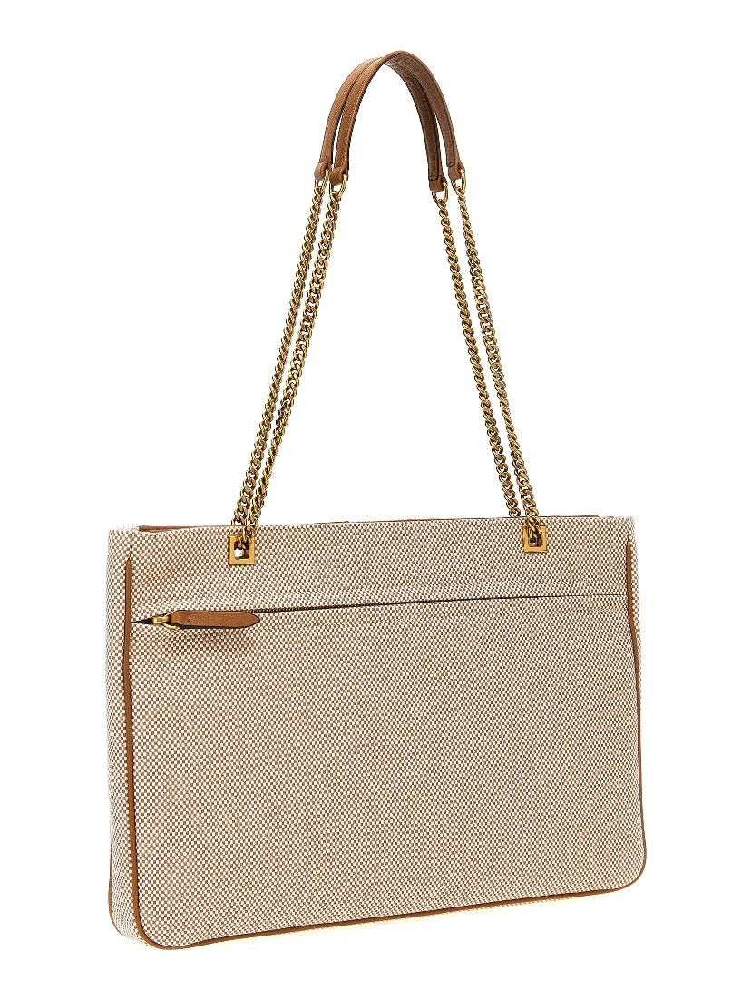 Beige Cotton Tote Bag