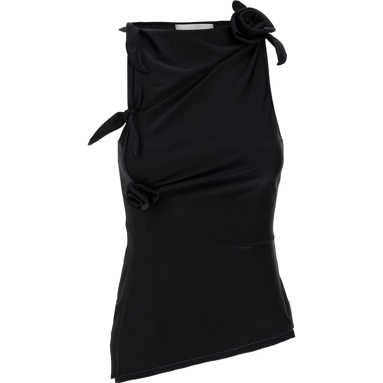 Black Polyamide Tank Tops