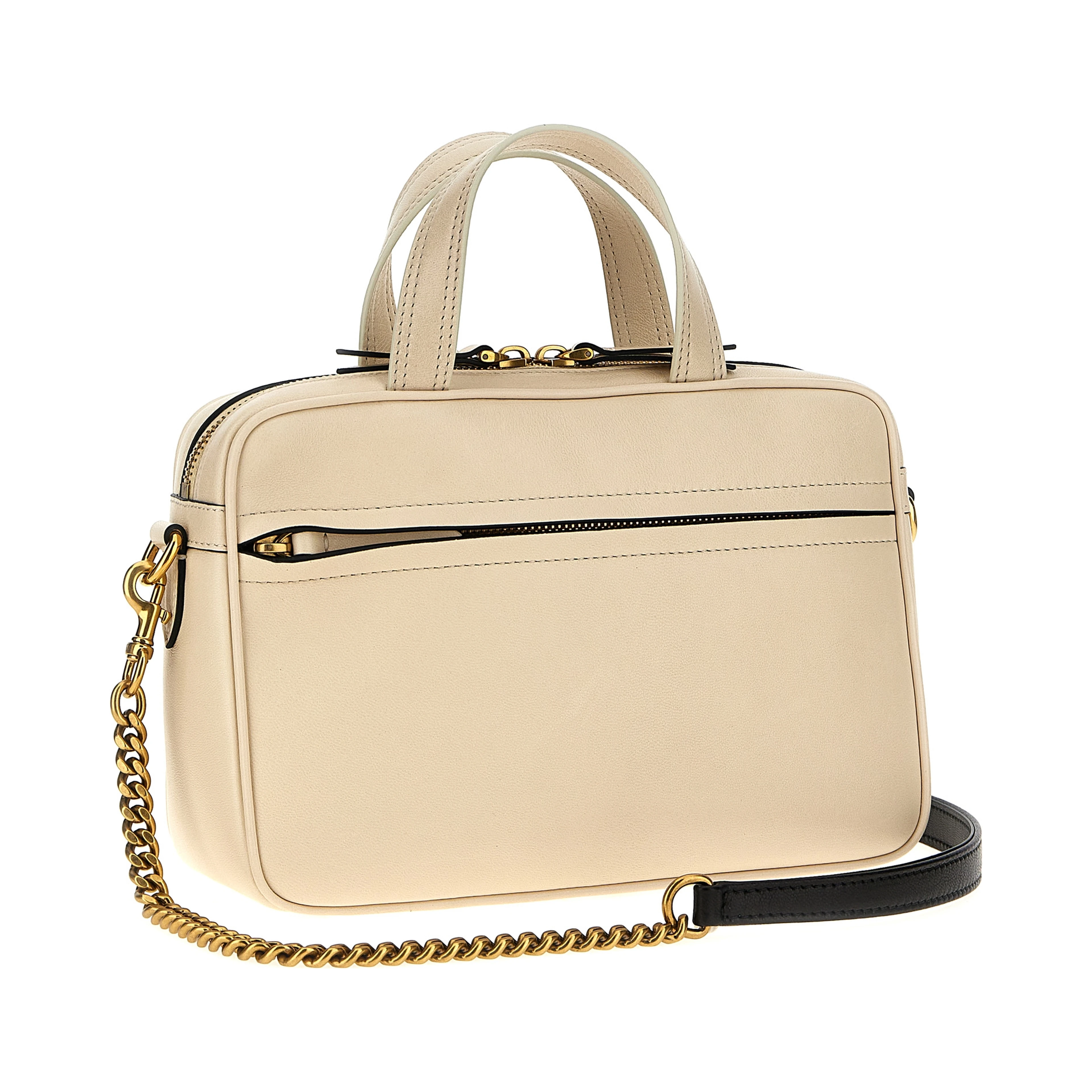 Bicolor Lamb Leather Handbag