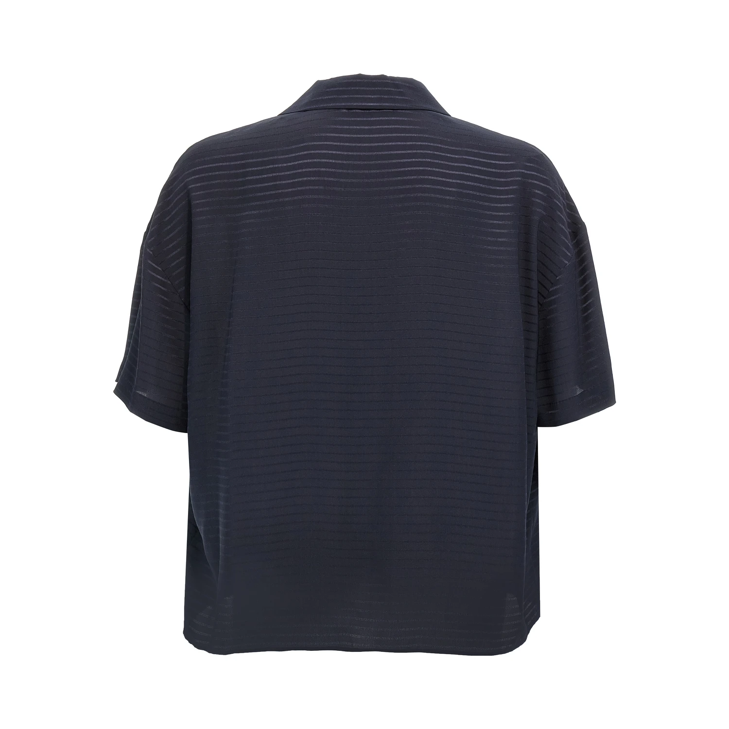 Blue Silk Polo Shirt