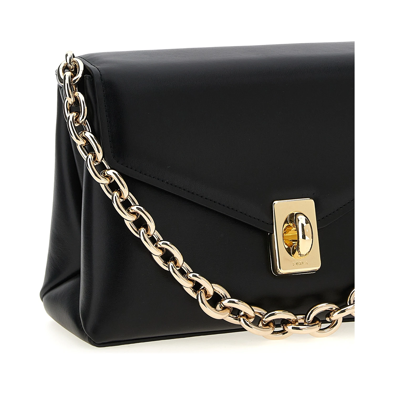 Black Leather Shoulder Bag