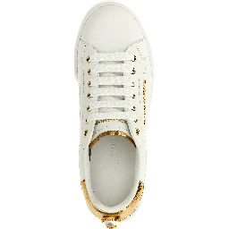 Gold Calfskin Low Top Sneakers