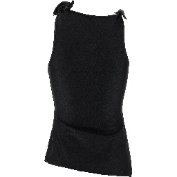 Black Polyamide Tank Tops