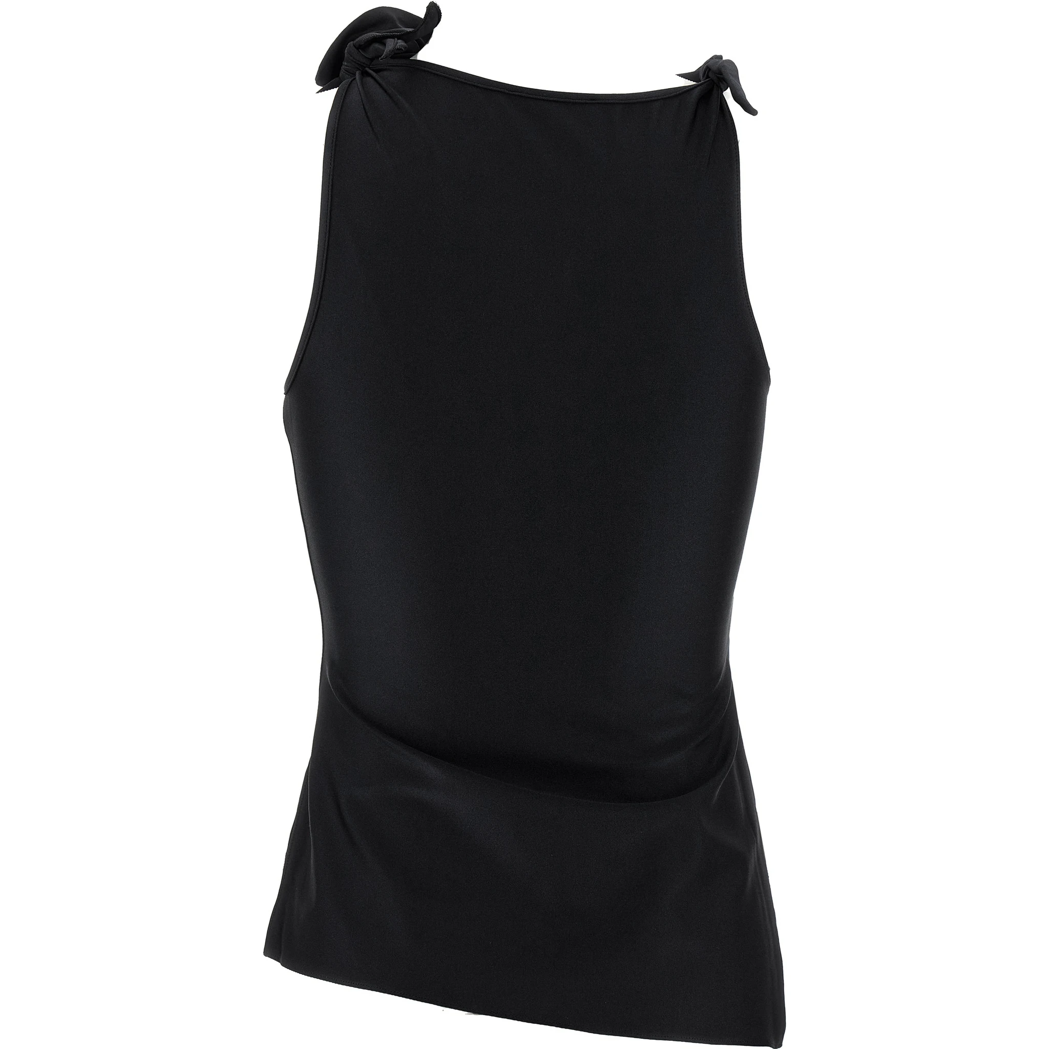 Black Polyamide Tank Tops