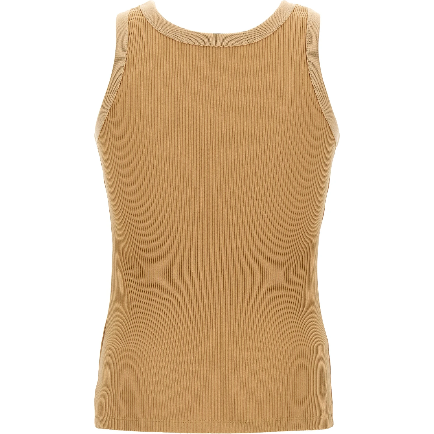Beige Polyamide Tank Tops