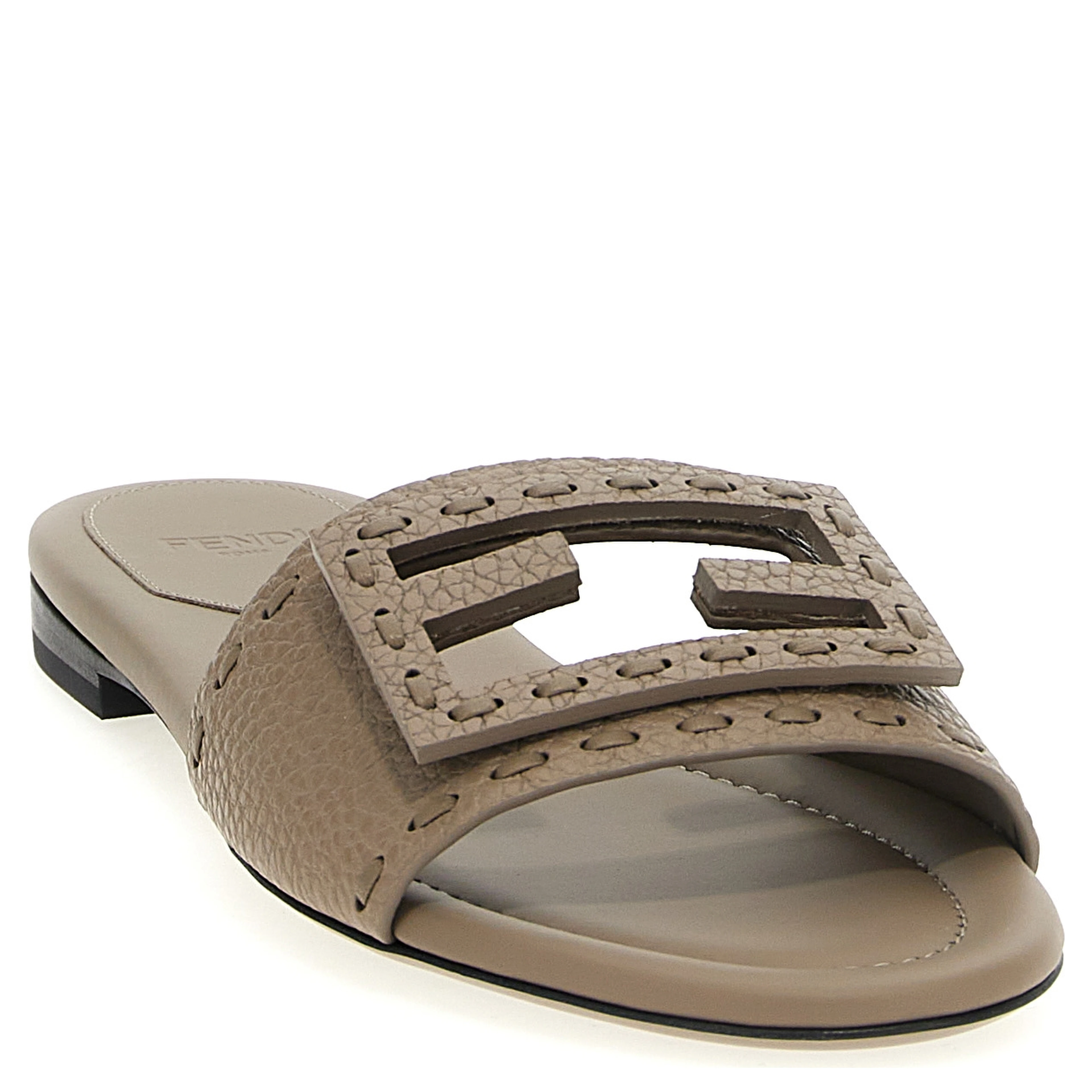 Gray Calfskin Slides