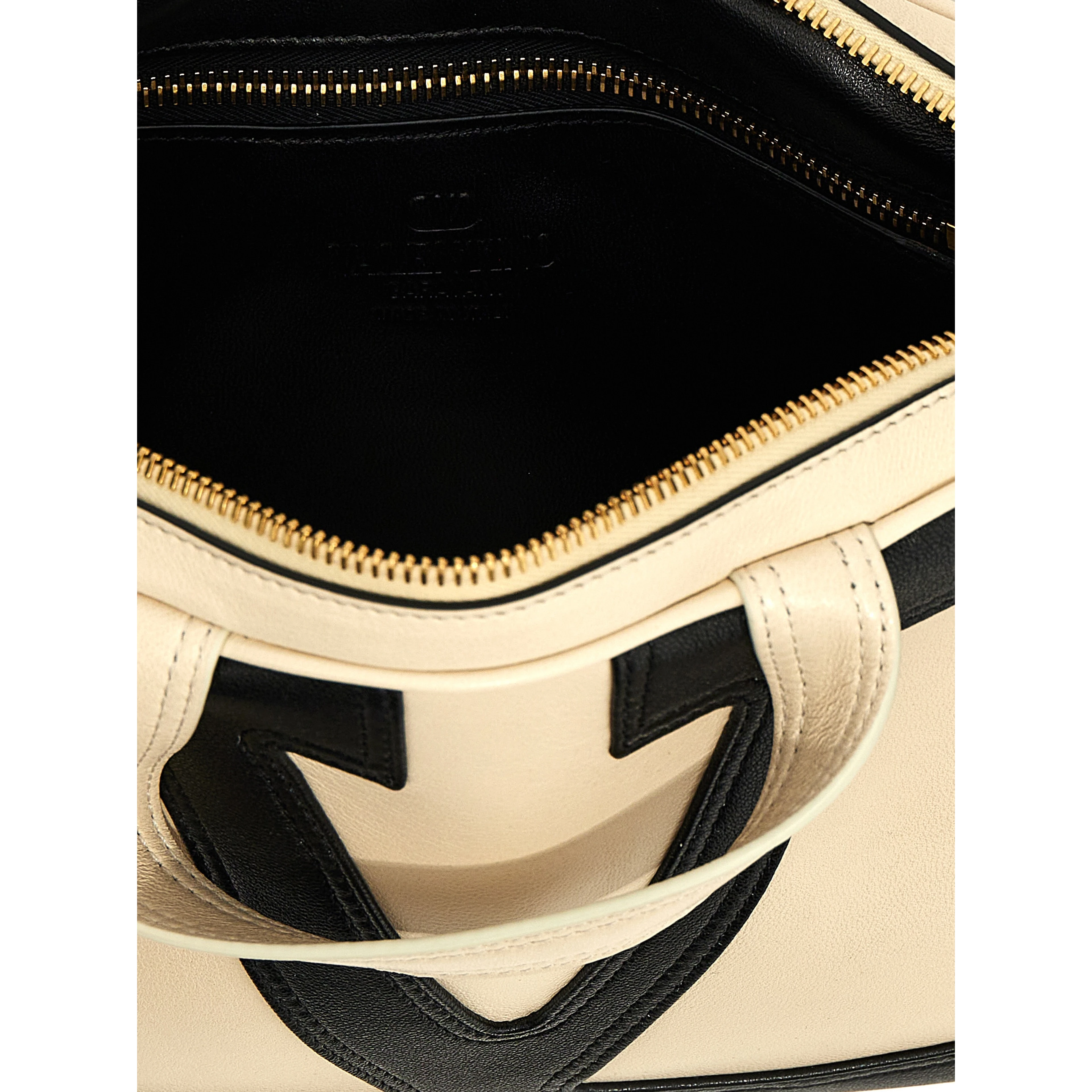 Bicolor Lamb Leather Handbag