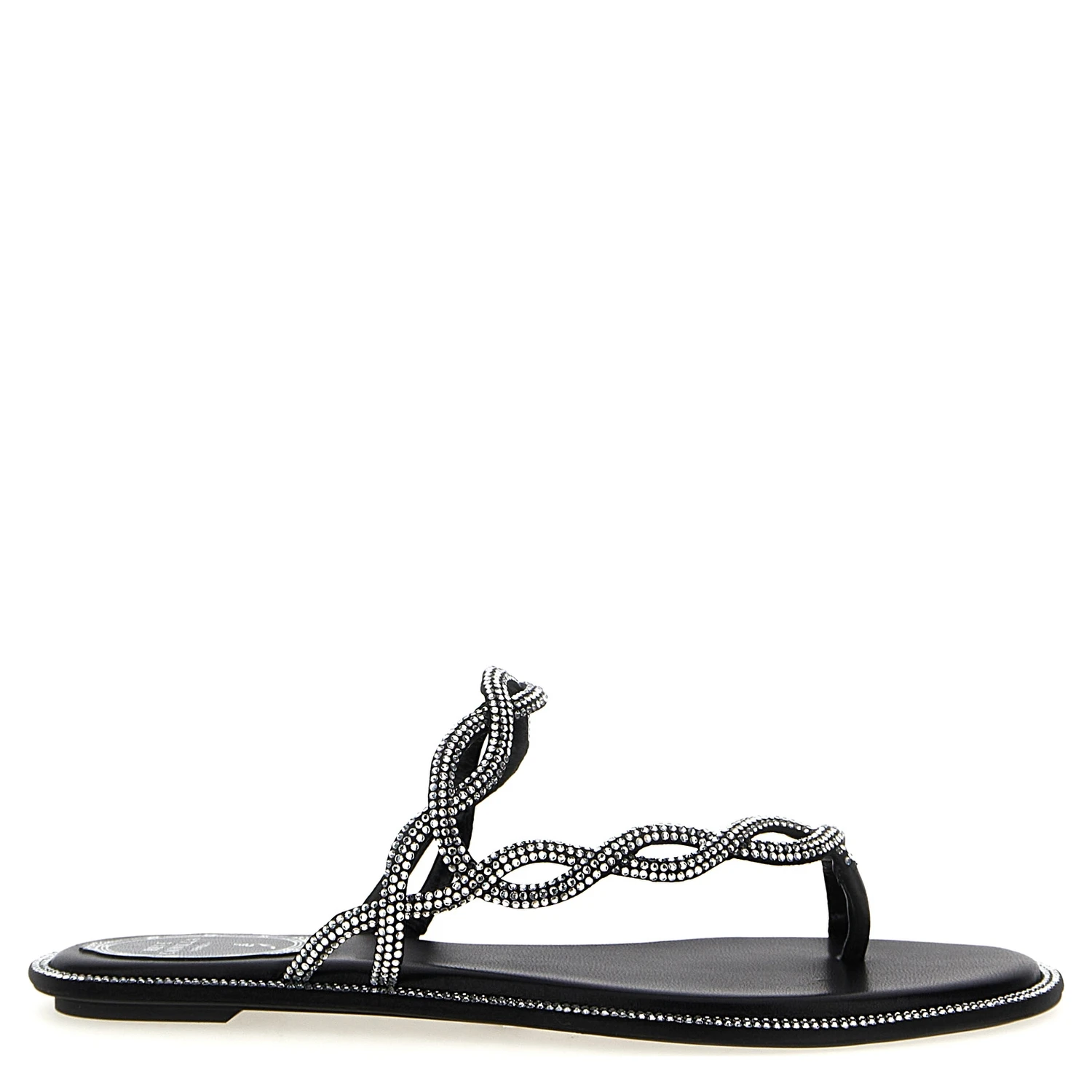 Black Satin Slides