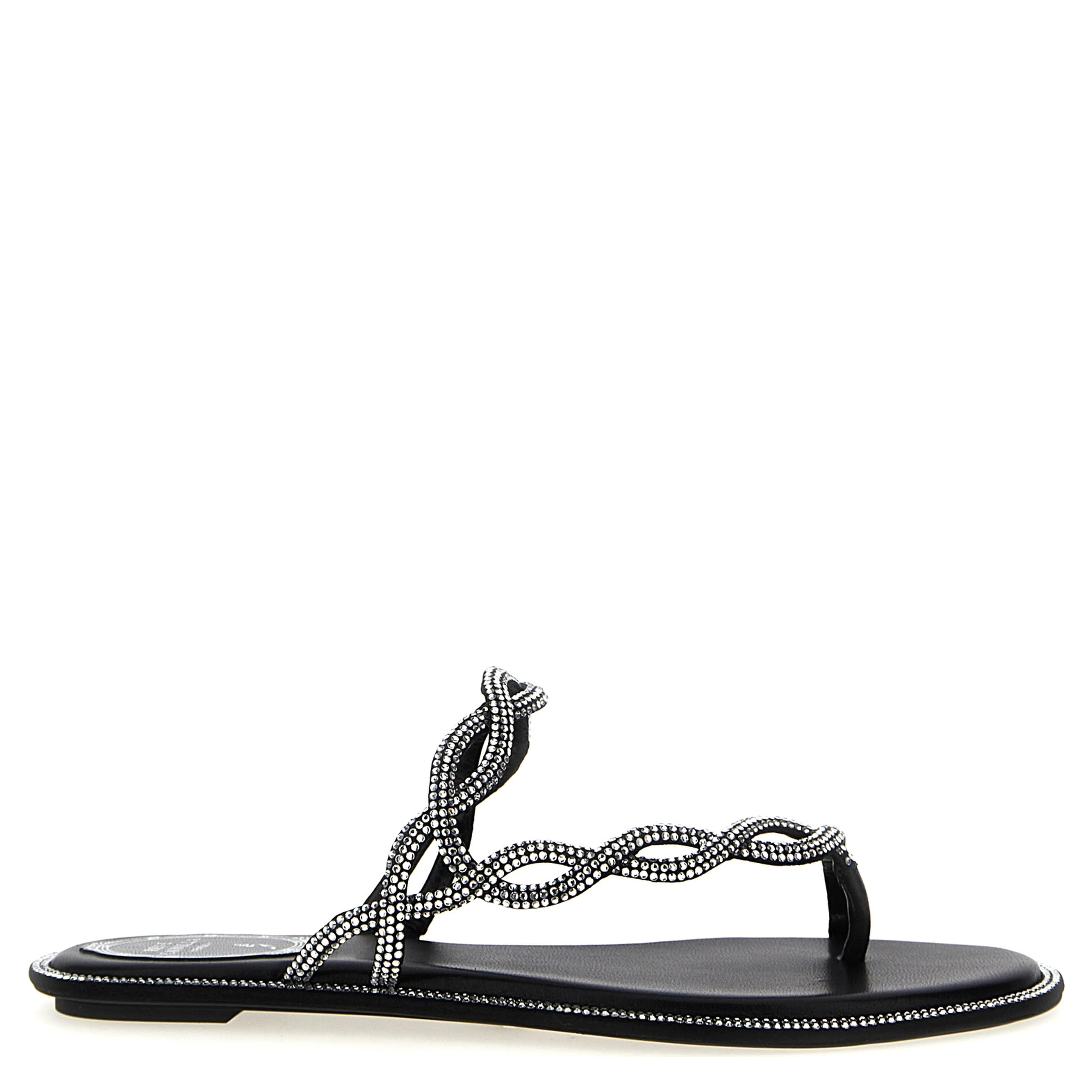 Black Satin Slides