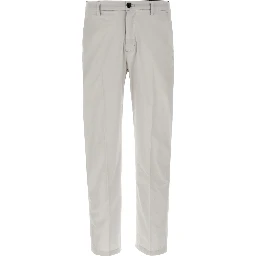 Gray Cotton Cropped Pants