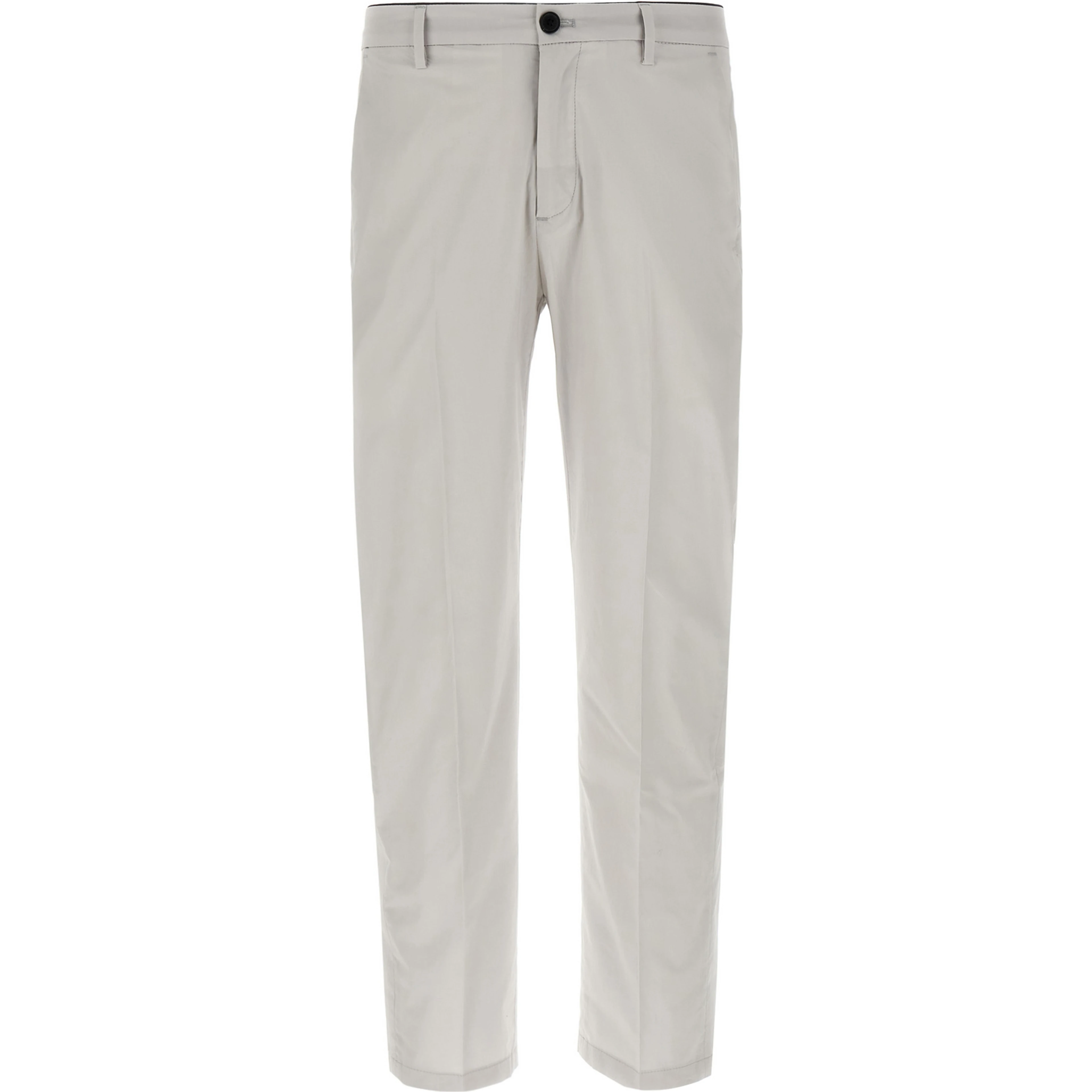Gray Cotton Cropped Pants