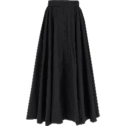 Black Polyester Mini Skirt