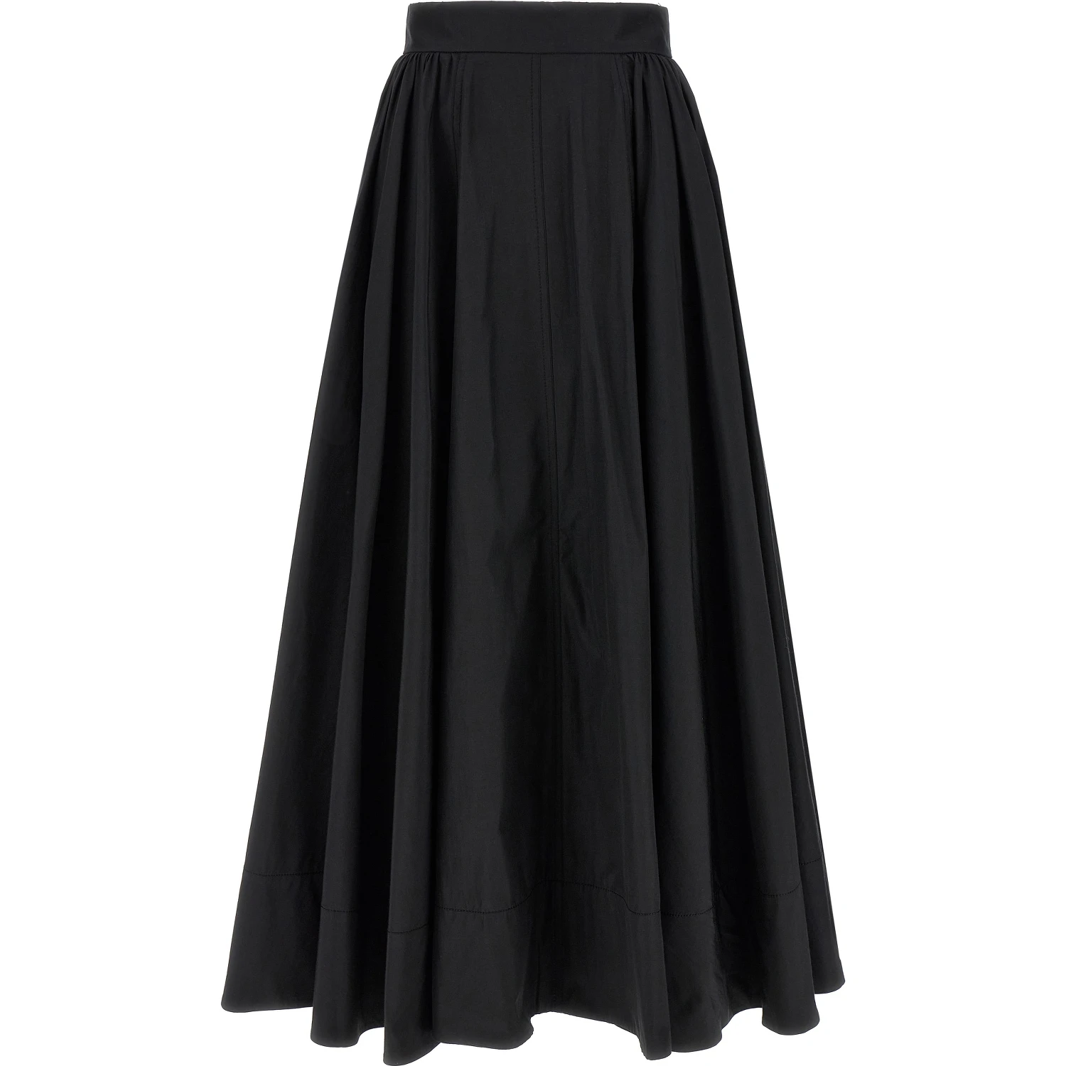 Black Polyester Mini Skirt