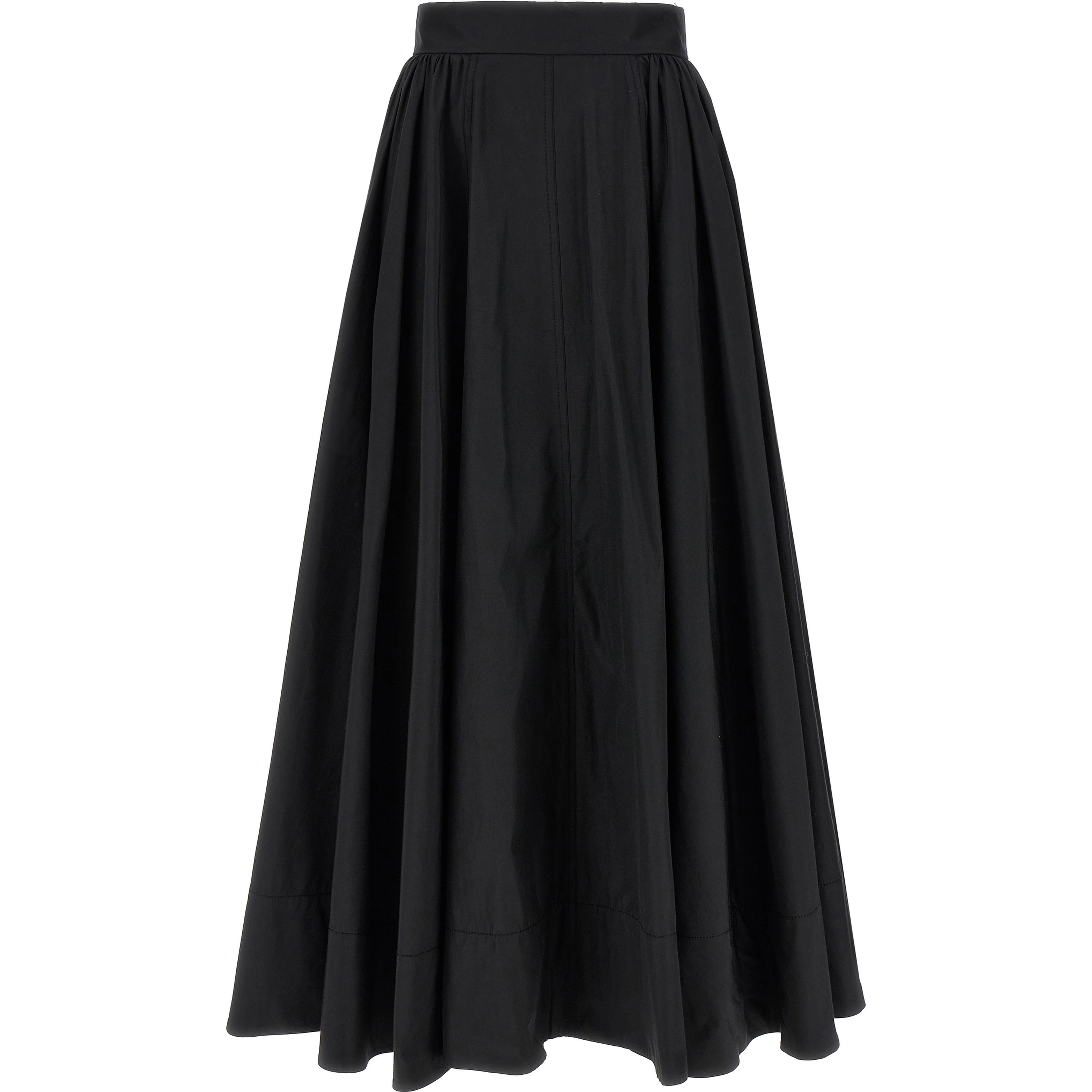 Black Polyester Mini Skirt