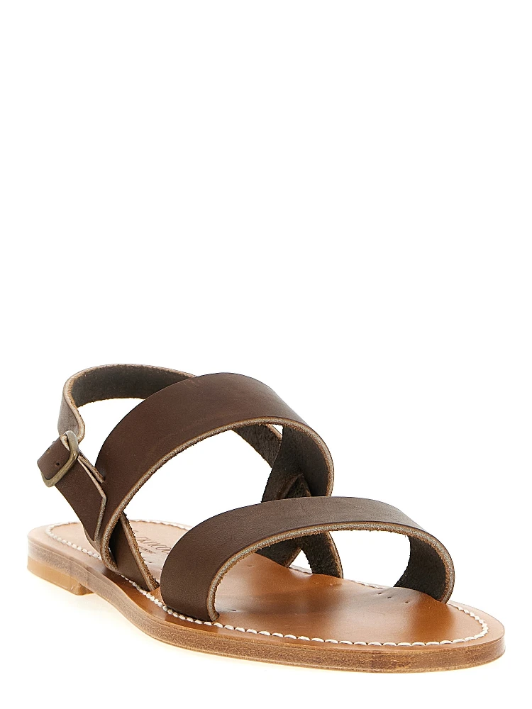 Brown Cowhide Flat Sandals alternative