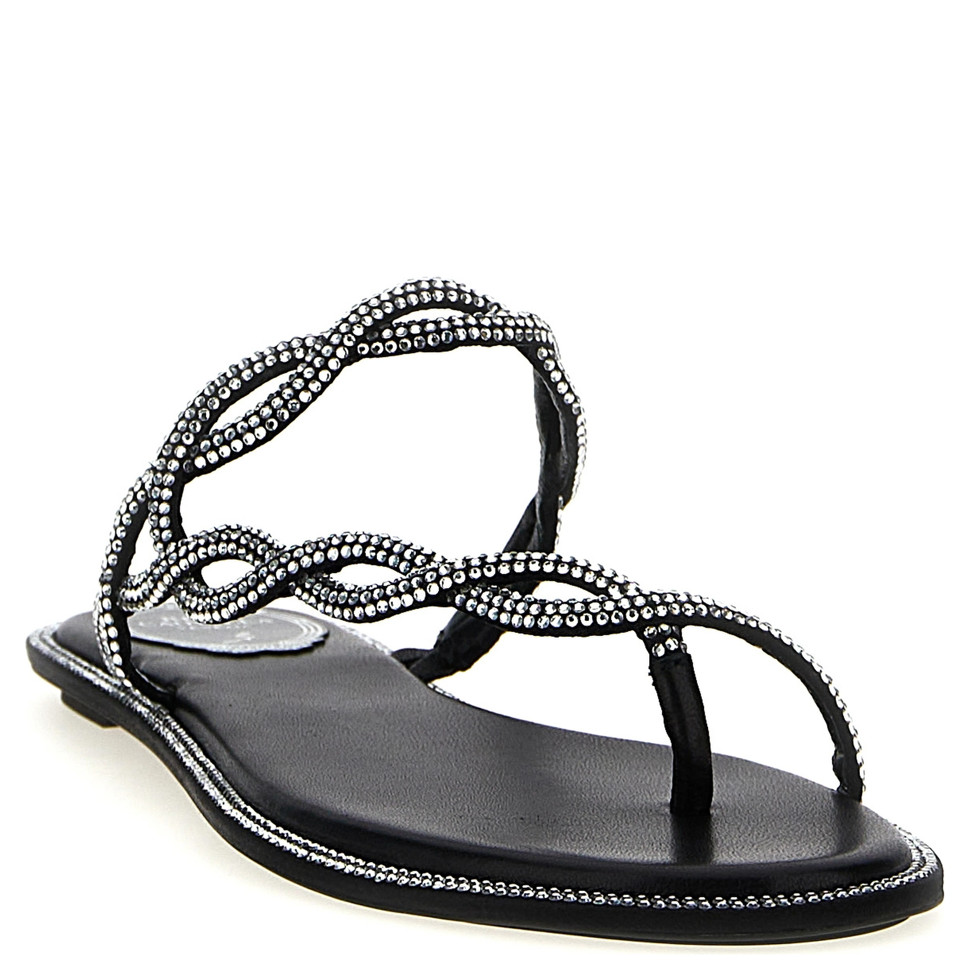Black Satin Slides