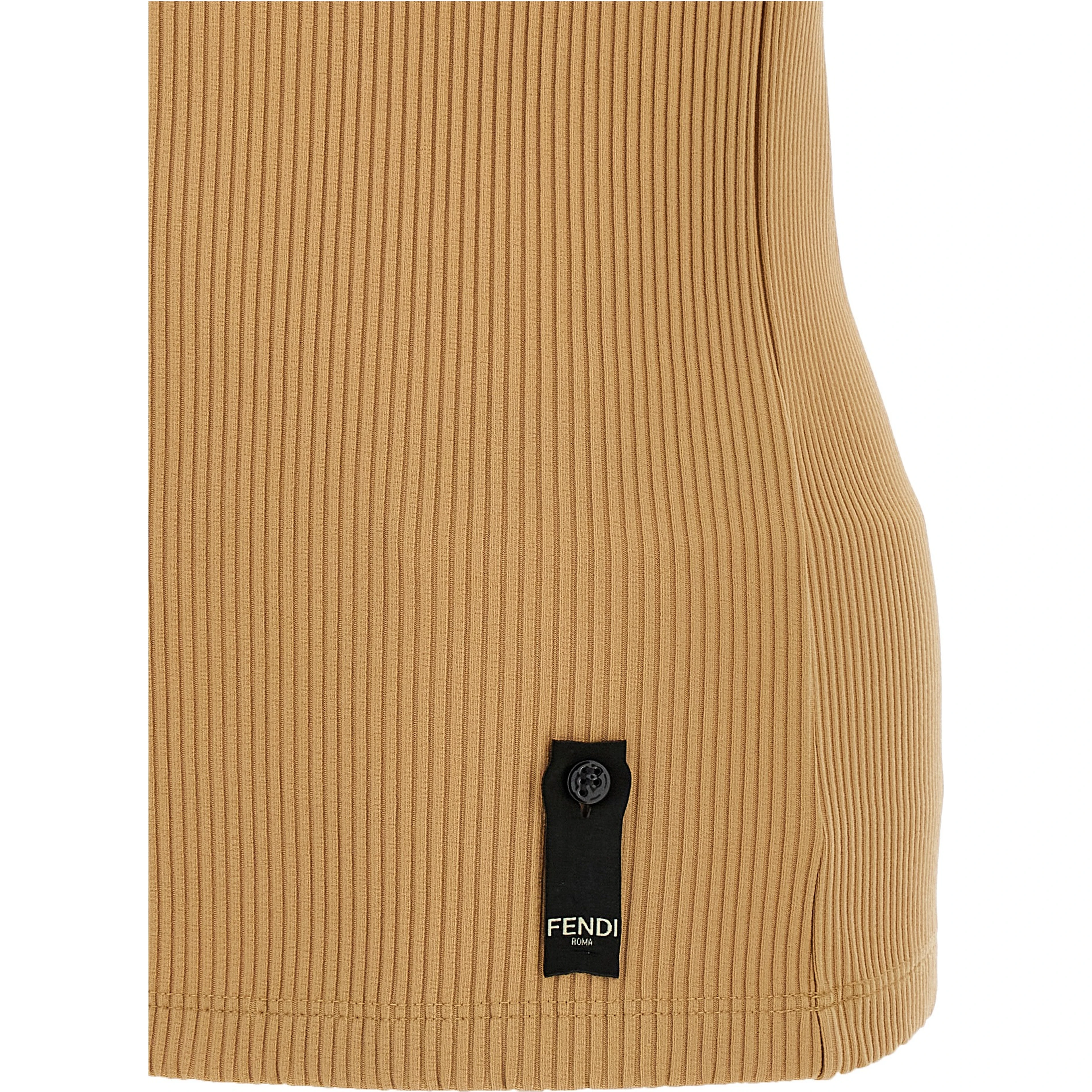 Beige Polyamide Tank Tops