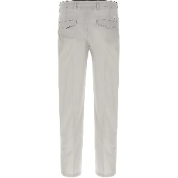 Gray Cotton Cropped Pants