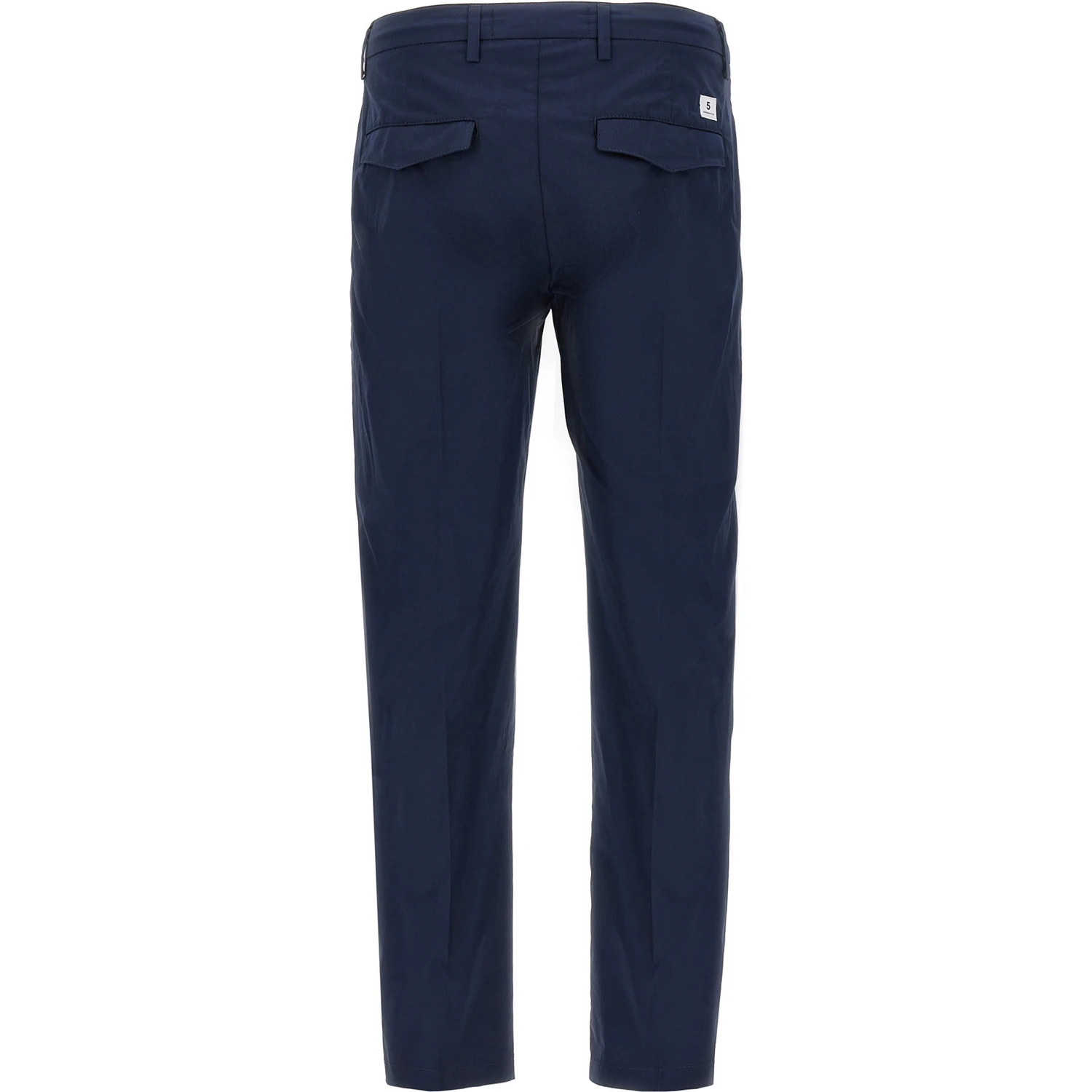 Blue Cotton Cropped Pants