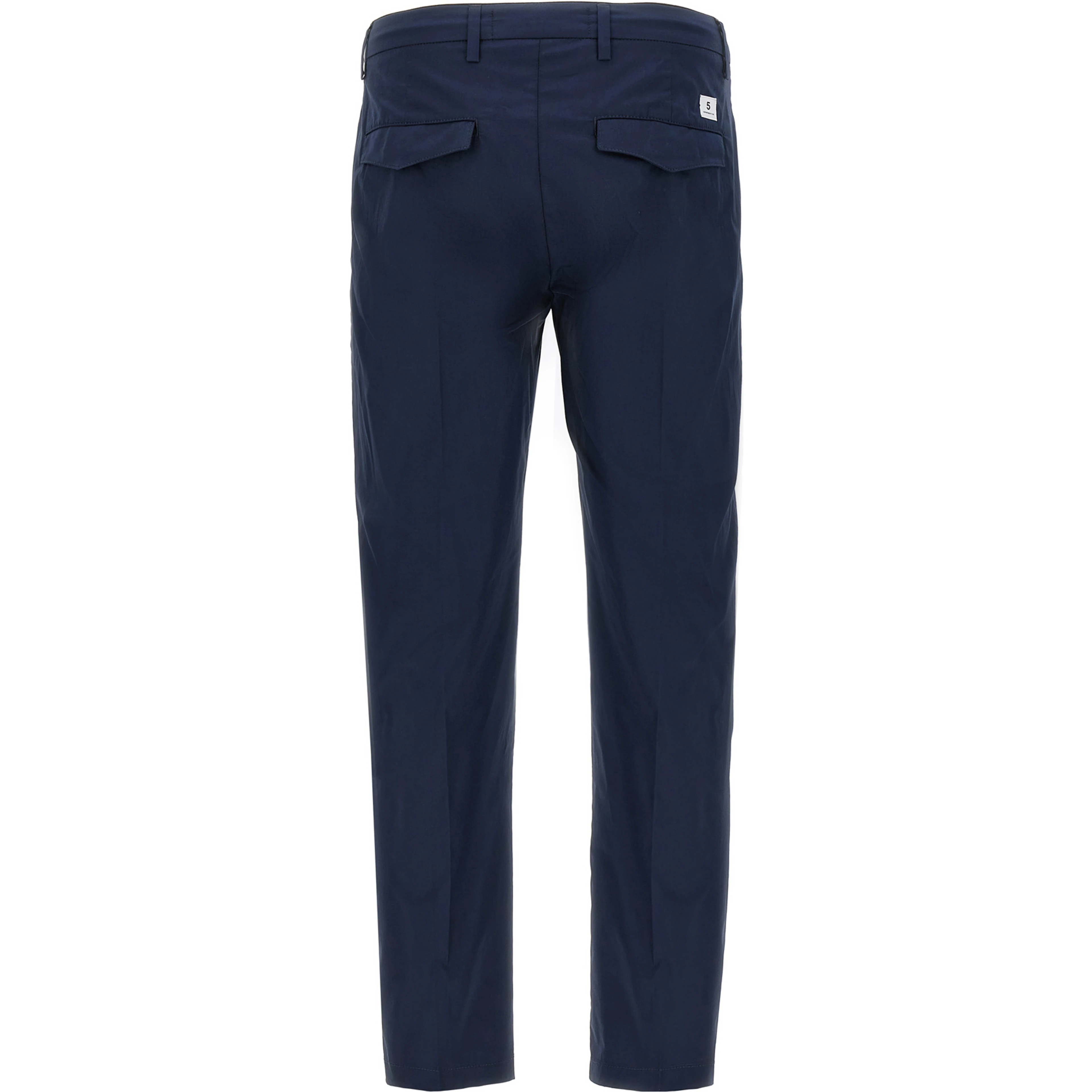 Blue Cotton Cropped Pants
