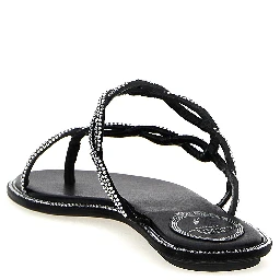 Black Satin Slides