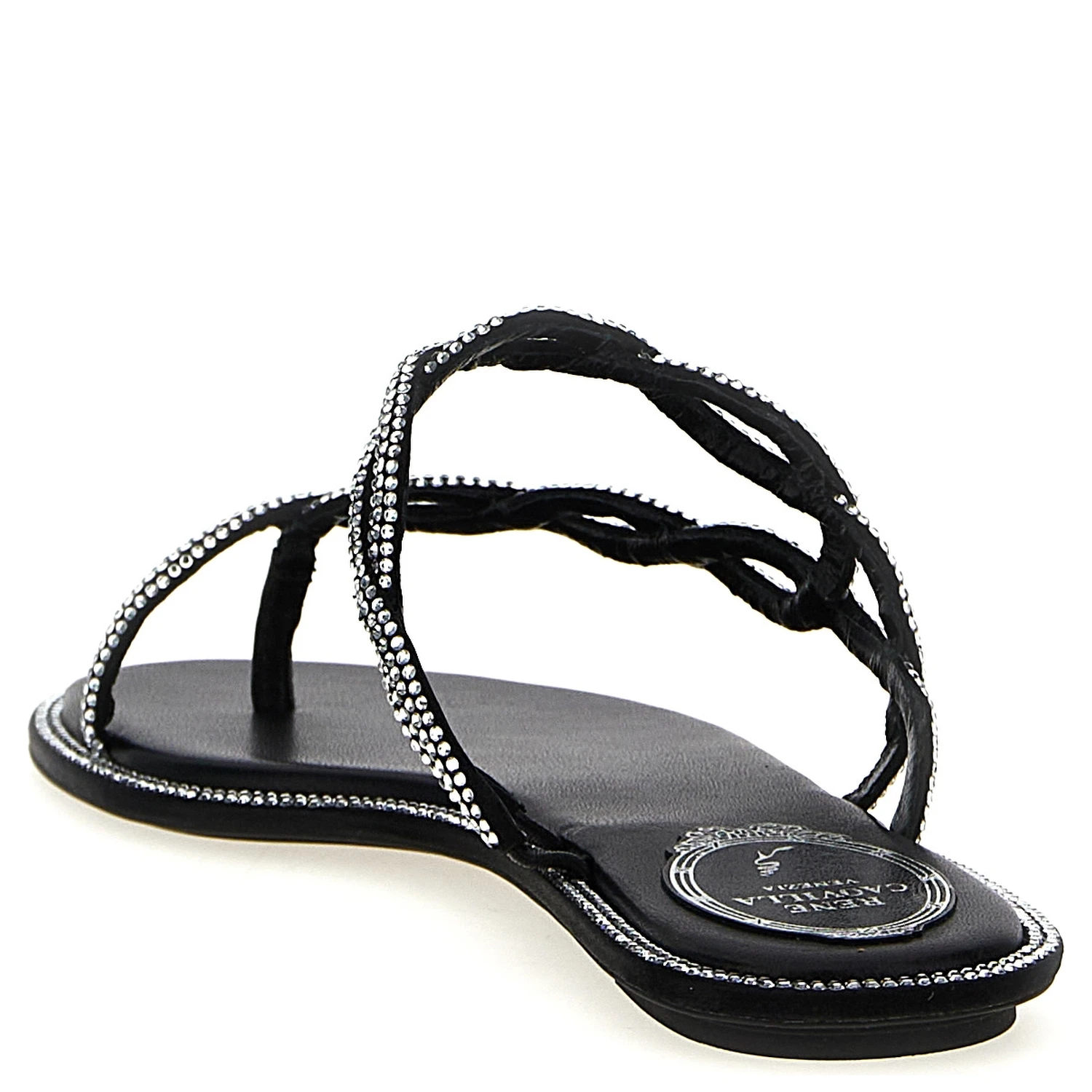 Black Satin Slides