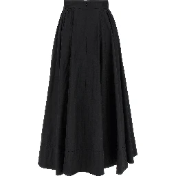 Black Polyester Mini Skirt