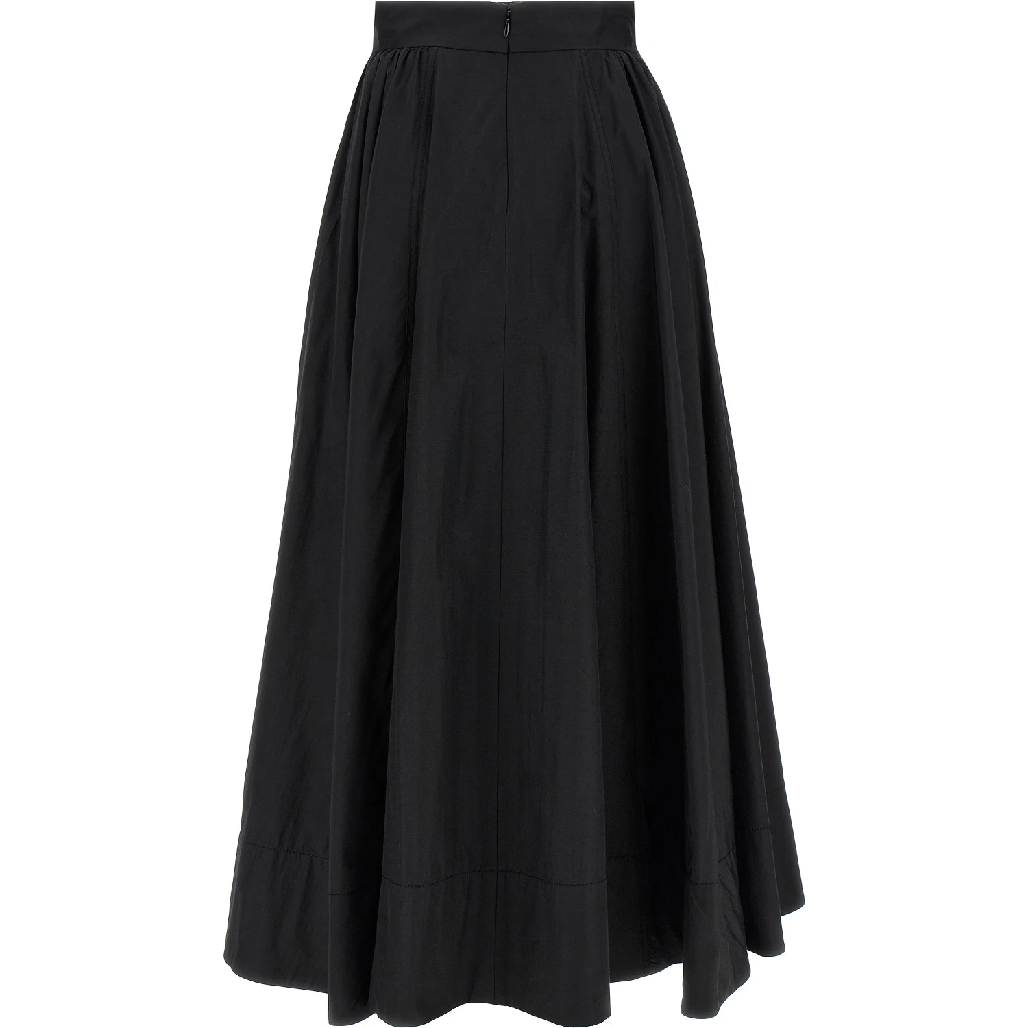 Black Polyester Mini Skirt
