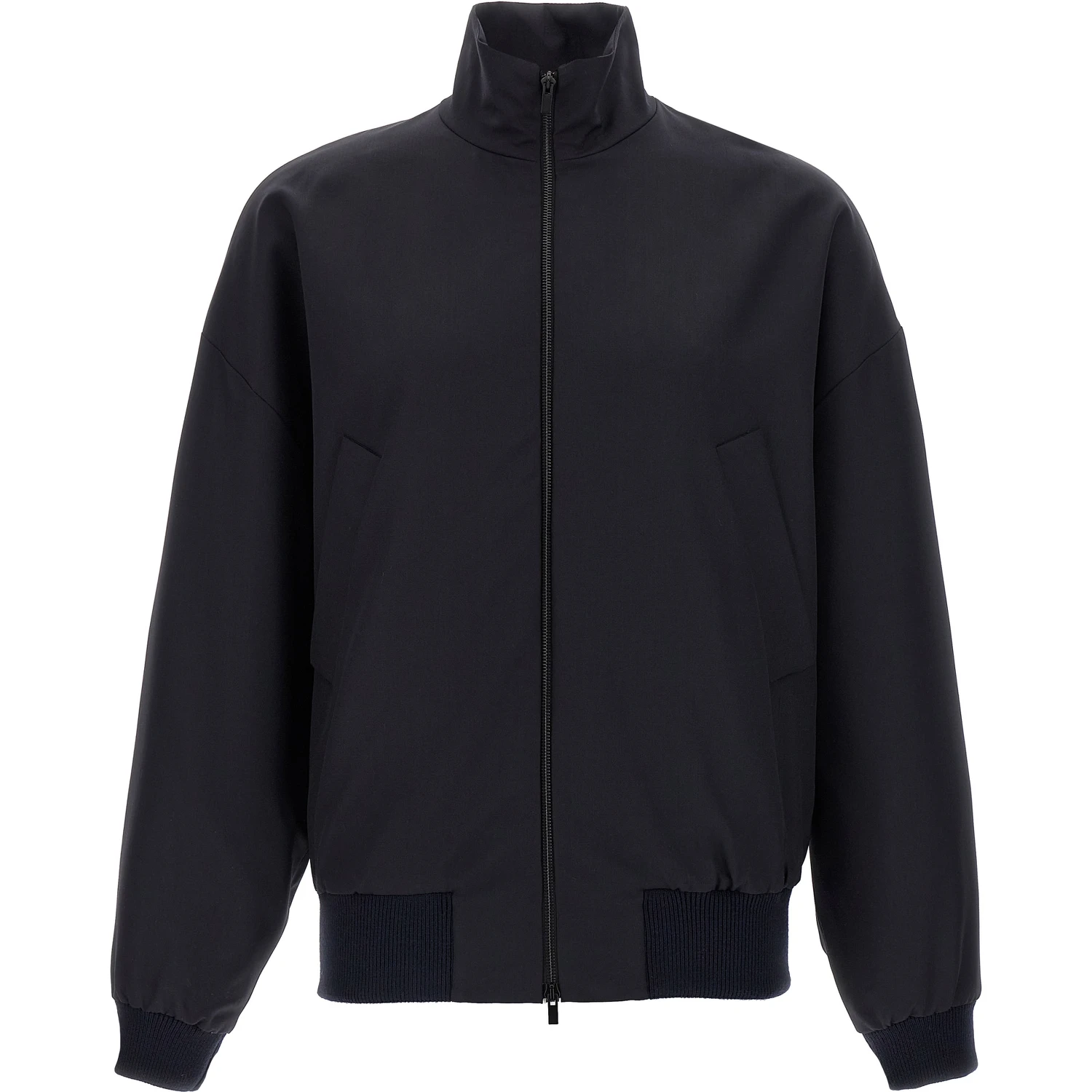 Blue Virgin Wool Full-Length Jacket