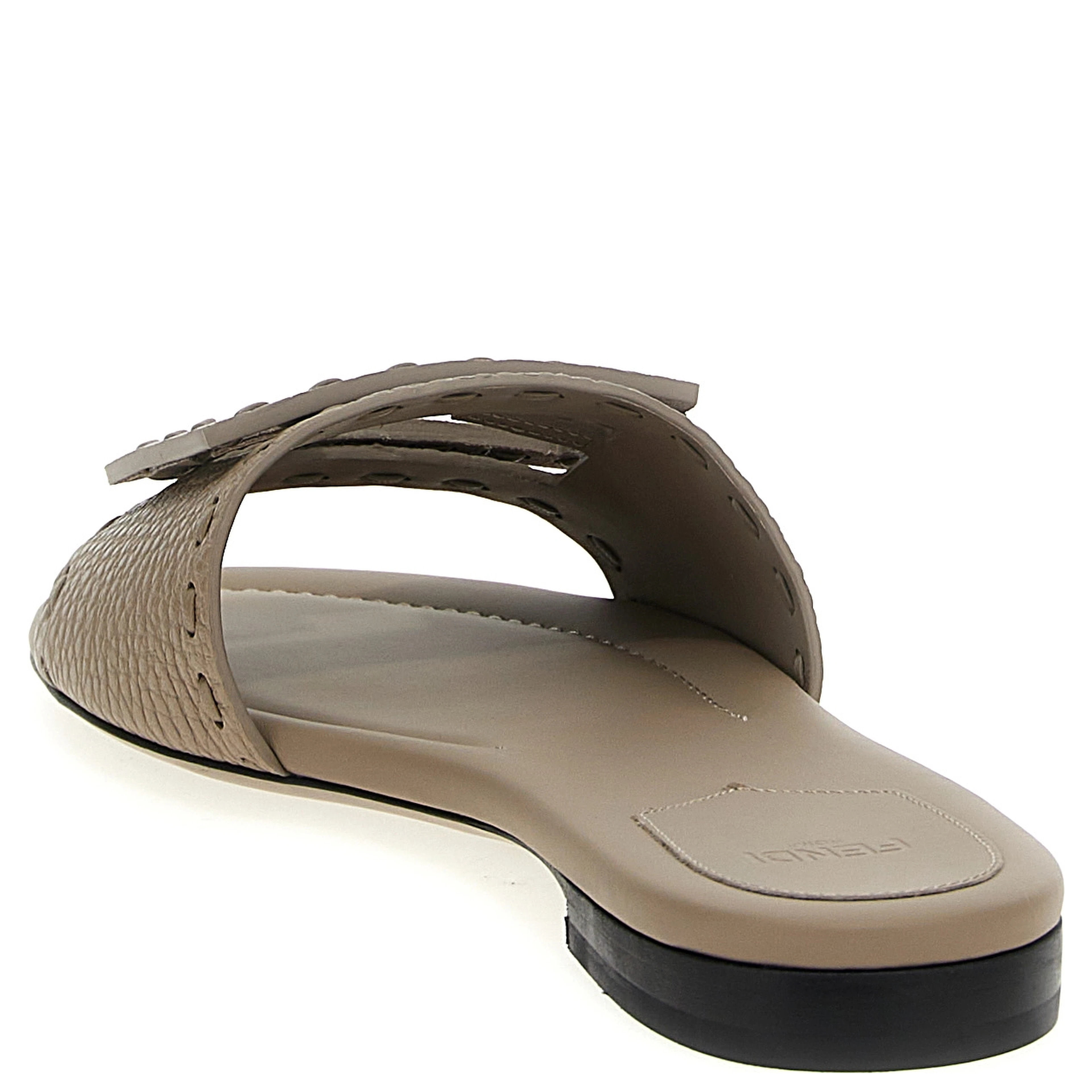 Gray Calfskin Slides