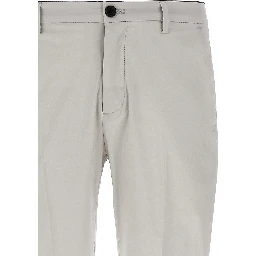Gray Cotton Cropped Pants