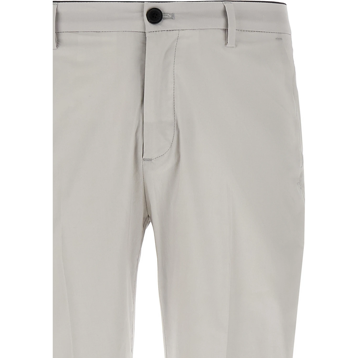 Gray Cotton Cropped Pants