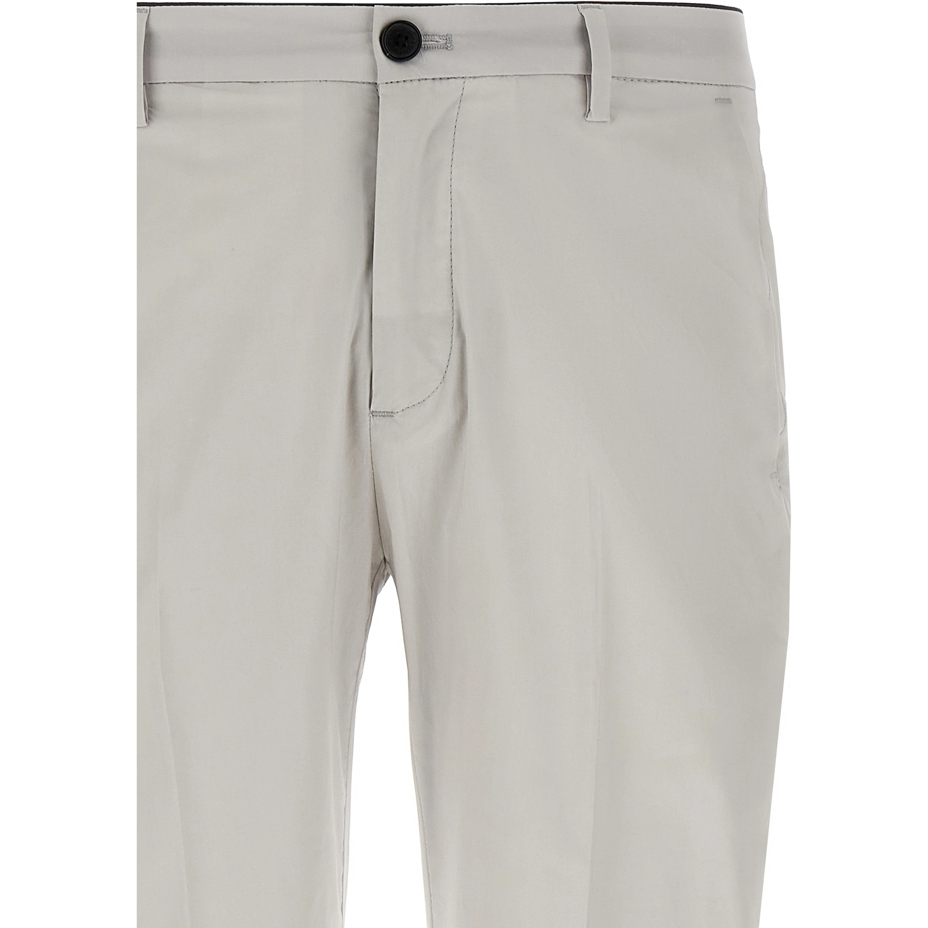 Gray Cotton Cropped Pants