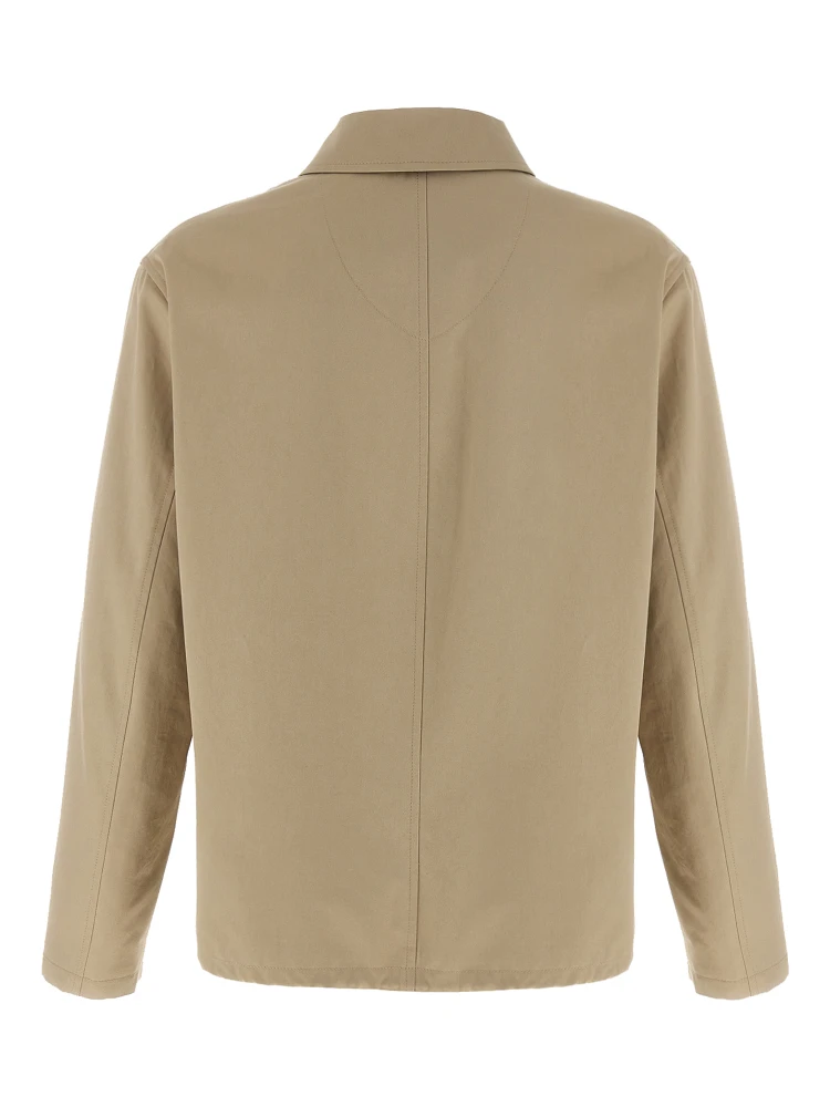 Beige Cotton Full-Length Jacket alternative