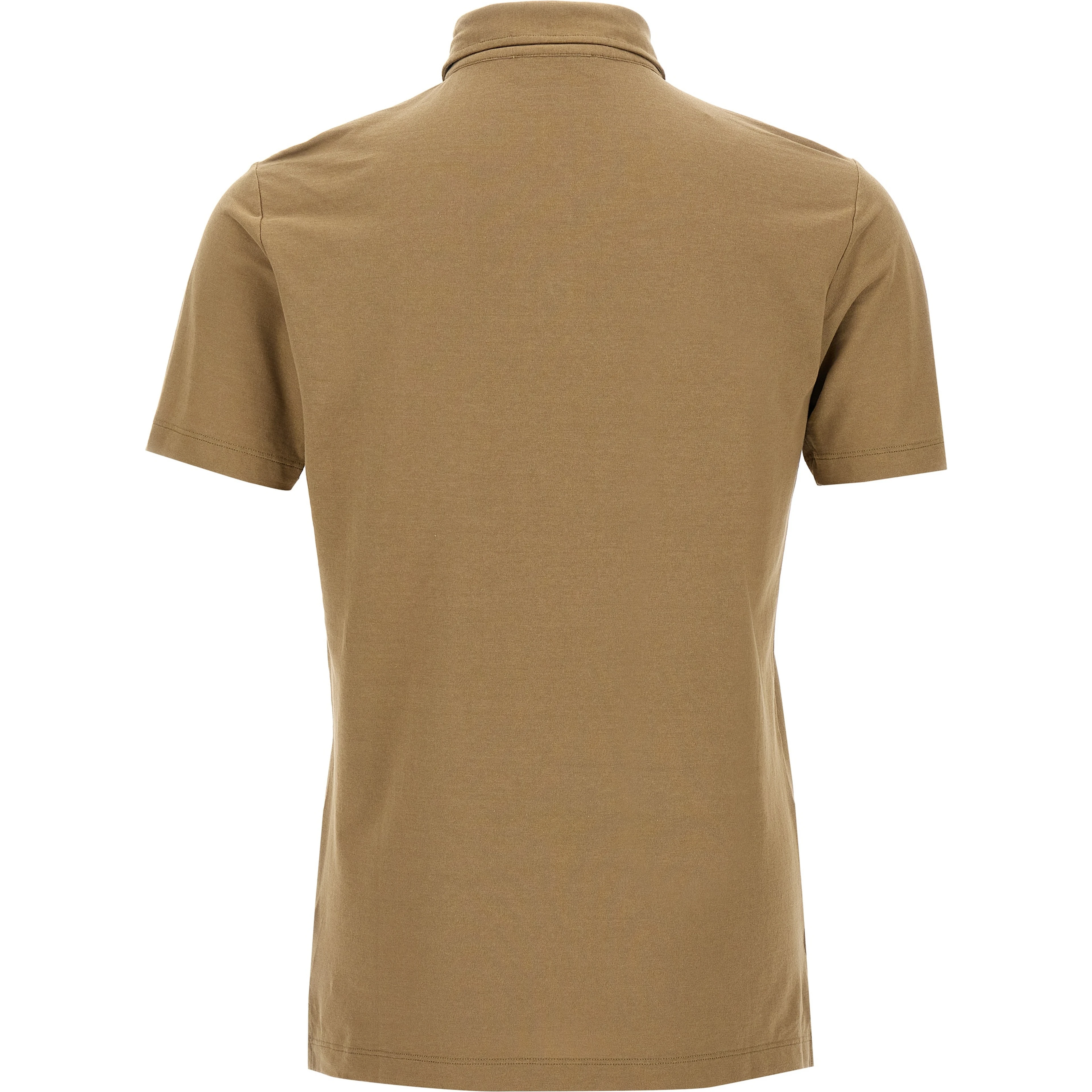 Beige Cotton Polo Shirt