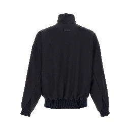 Blue Virgin Wool Full-Length Jacket