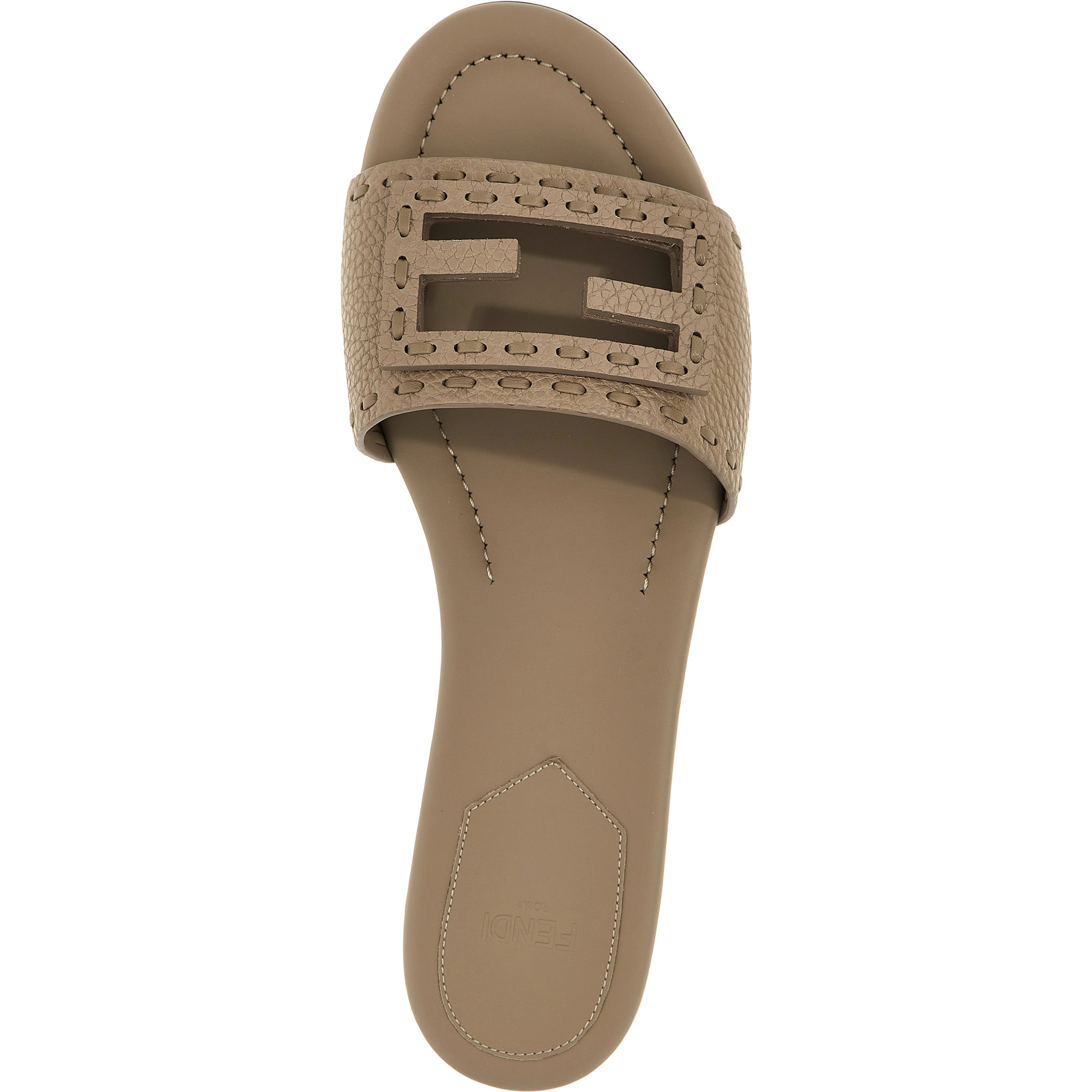 Gray Calfskin Slides
