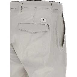 Gray Cotton Cropped Pants