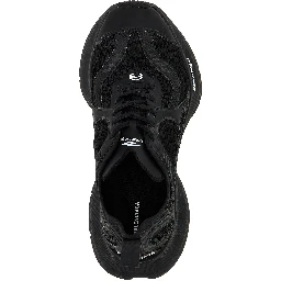 Black Polyester Athletic Sneakers