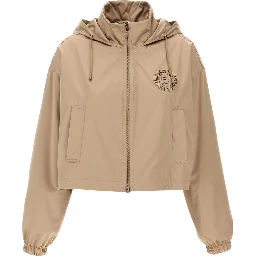Brown Polyester Shell Jacket