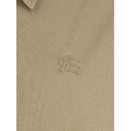 Beige Cotton Full-Length Jacket