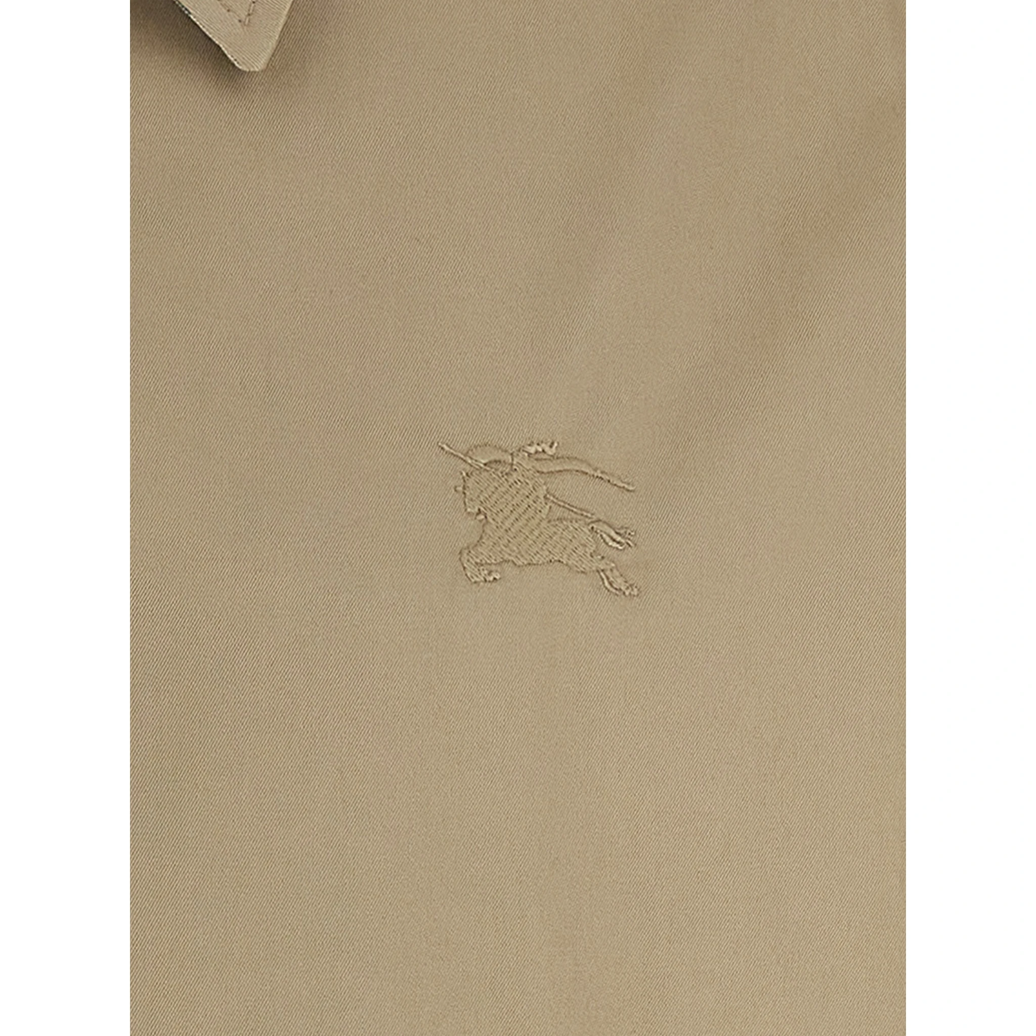 Beige Cotton Full-Length Jacket
