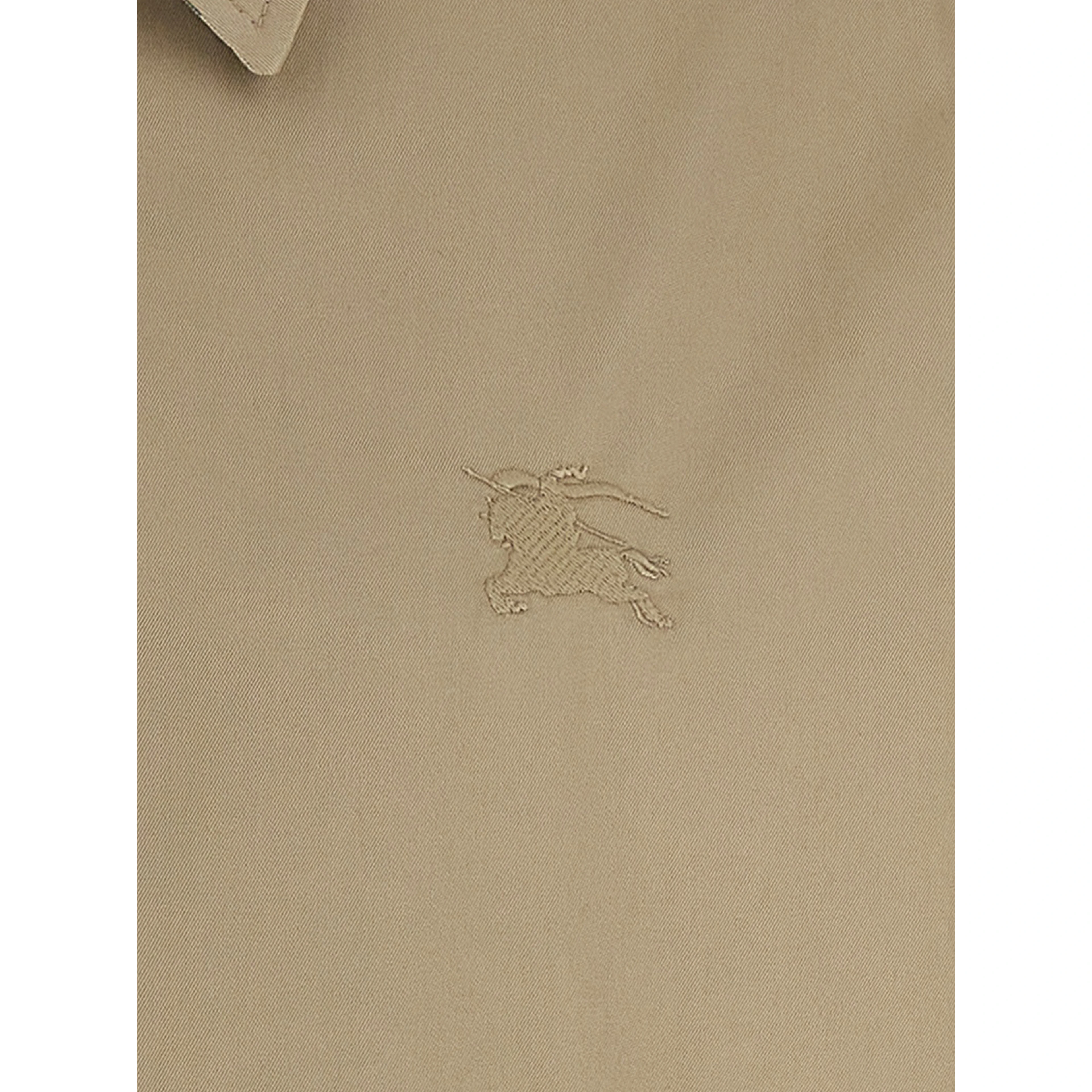 Beige Cotton Full-Length Jacket