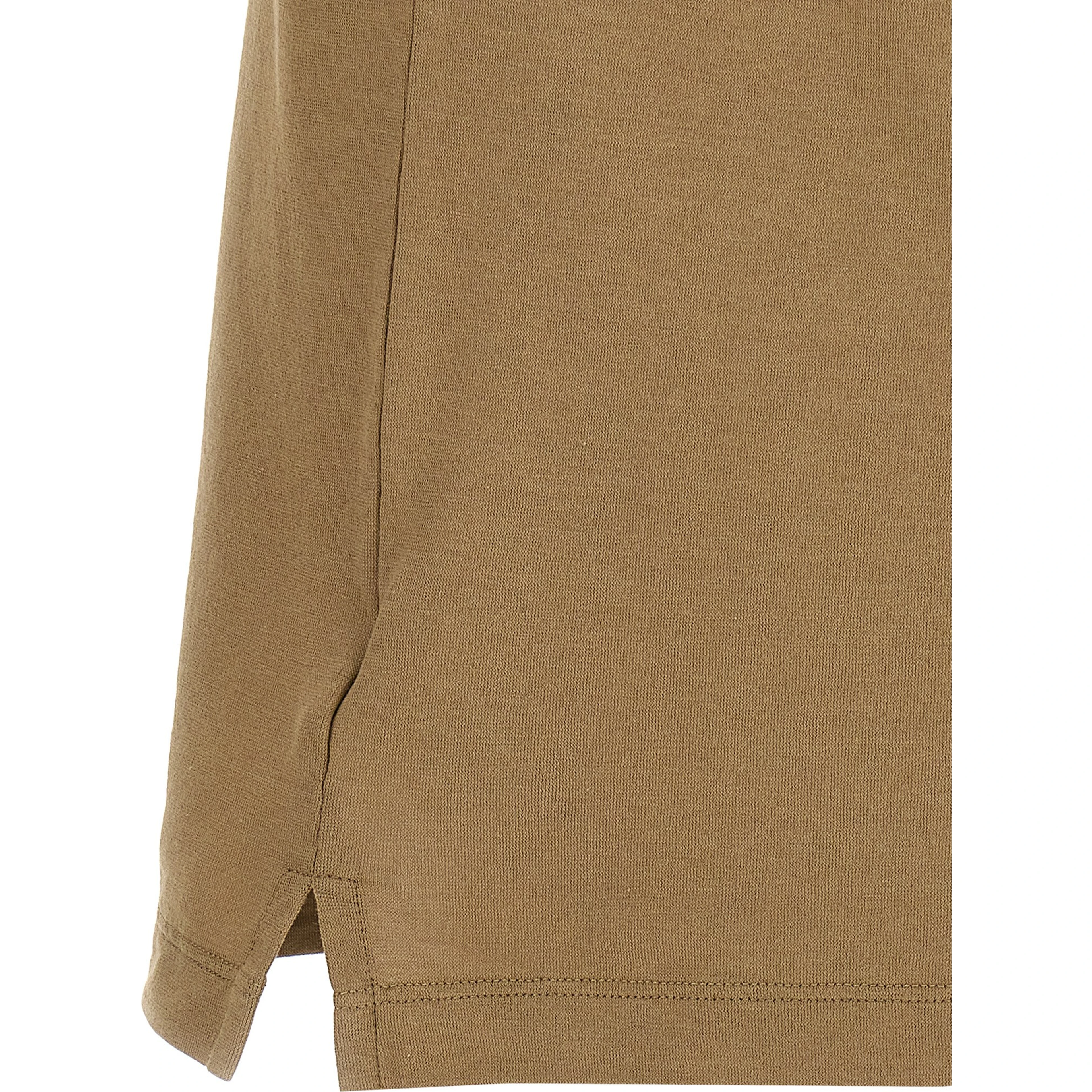 Beige Cotton Polo Shirt