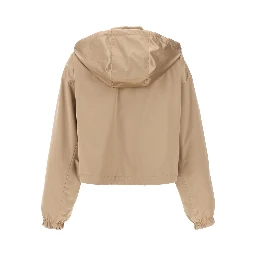 Brown Polyester Shell Jacket