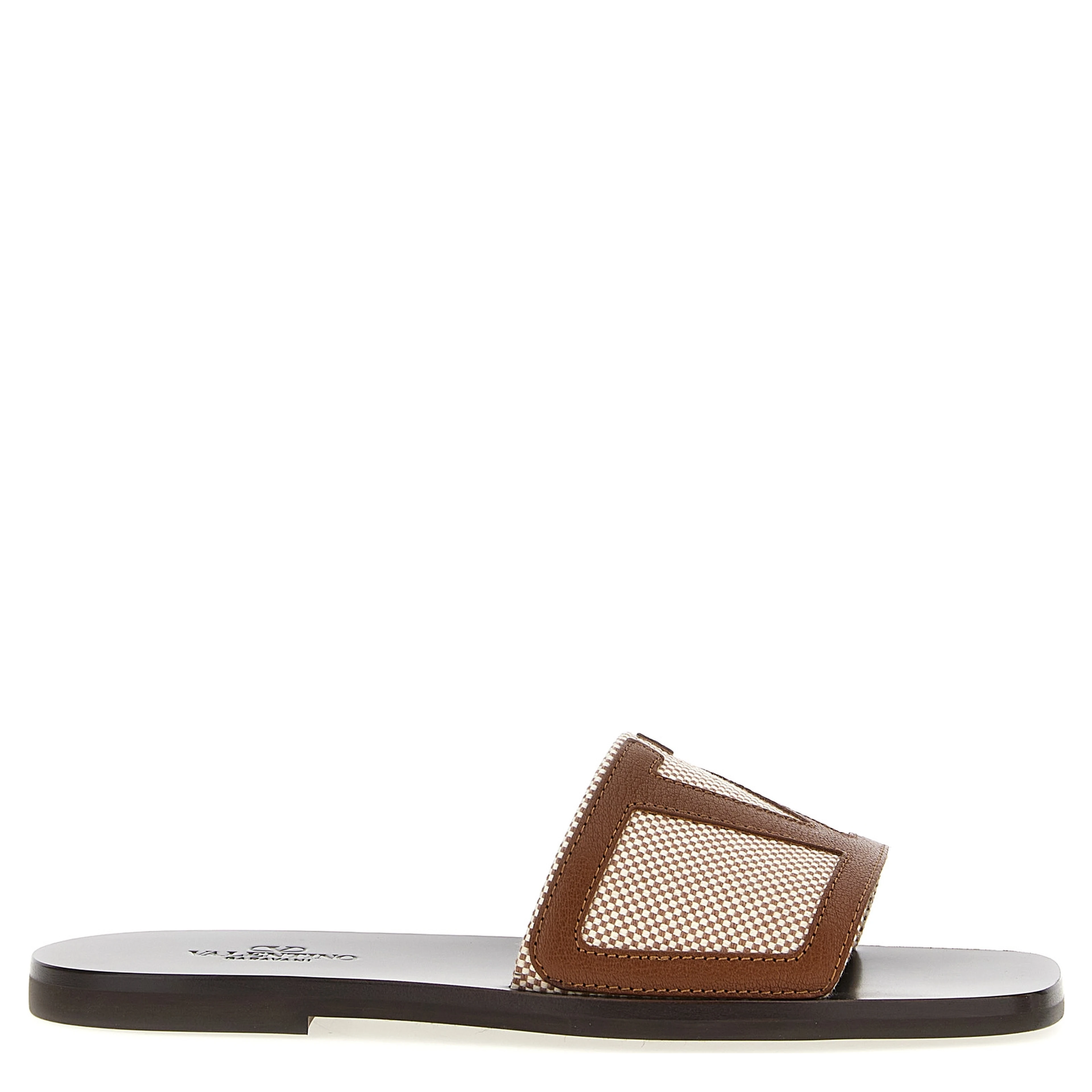 Brown Cotton Slides