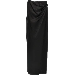 Black Silk Mini Skirt
