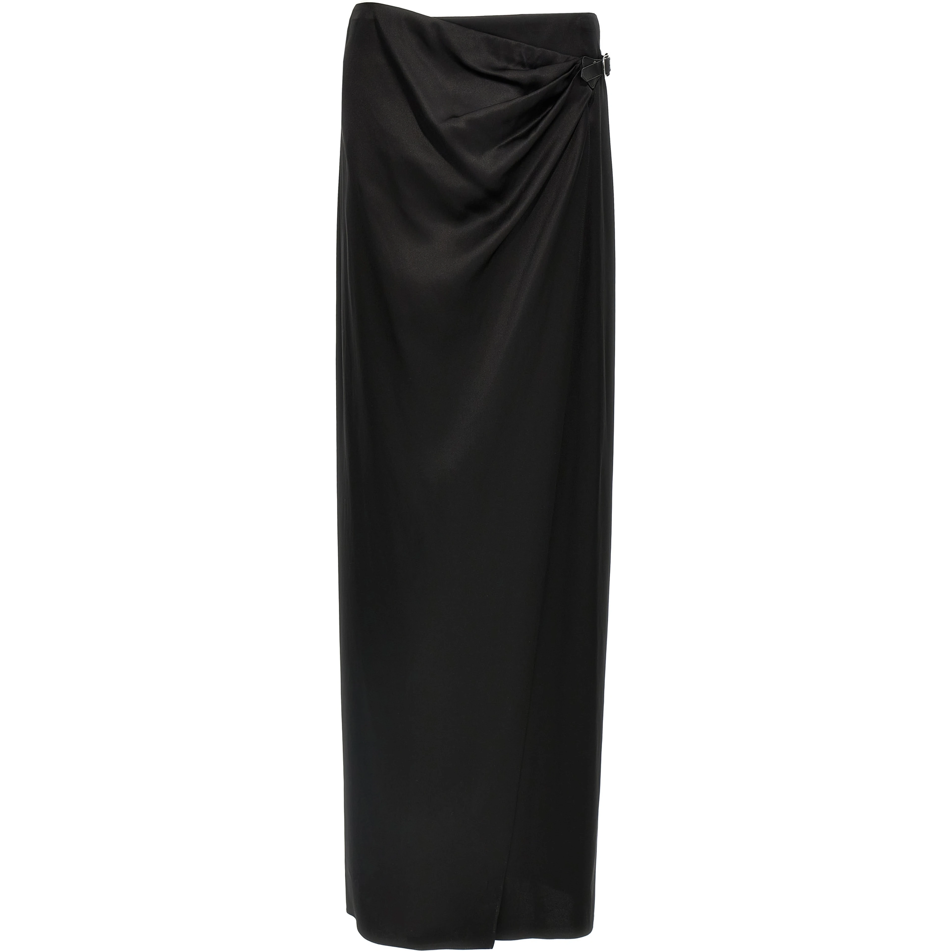 Black Silk Mini Skirt