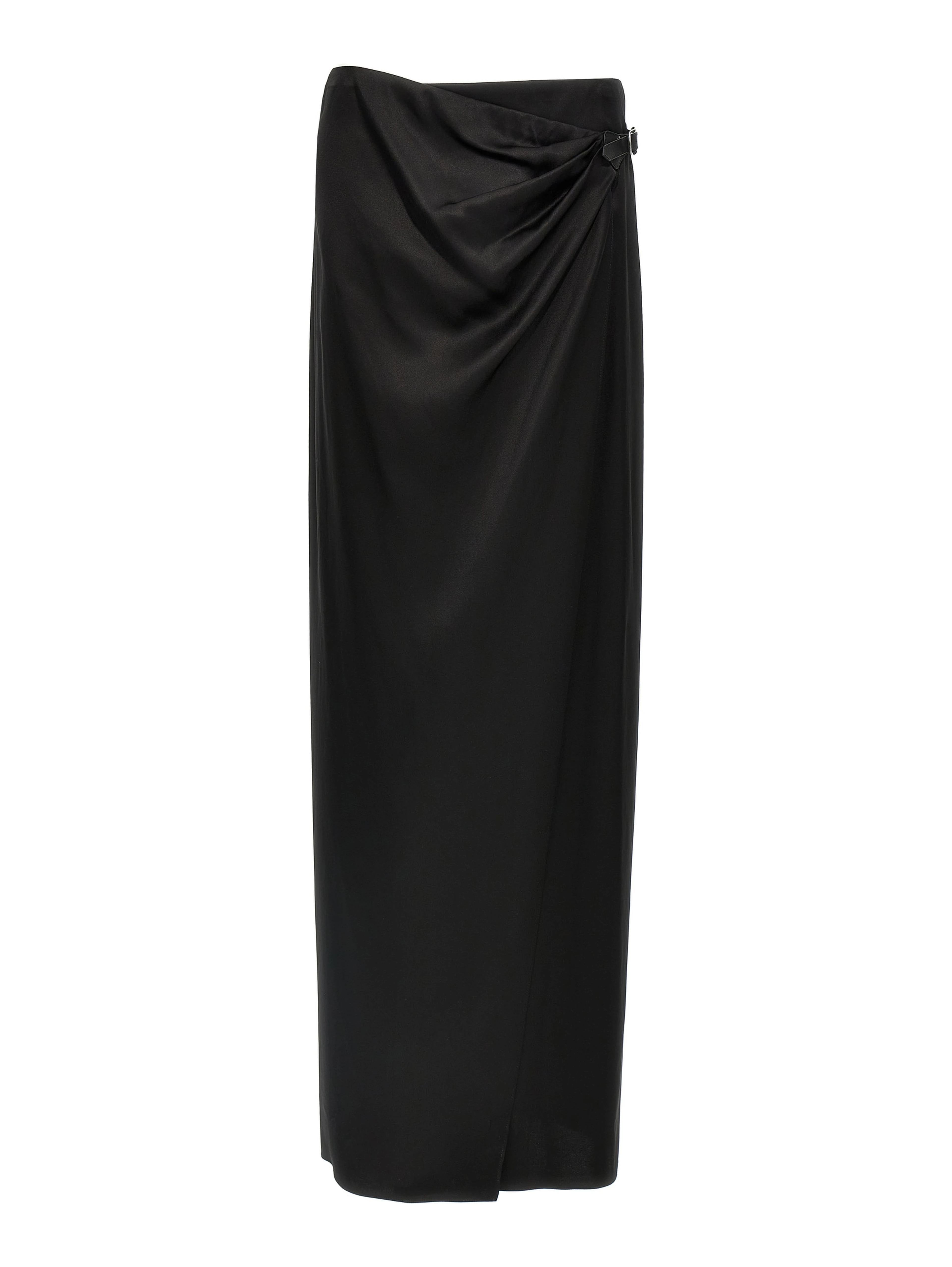 Black Silk Mini Skirt